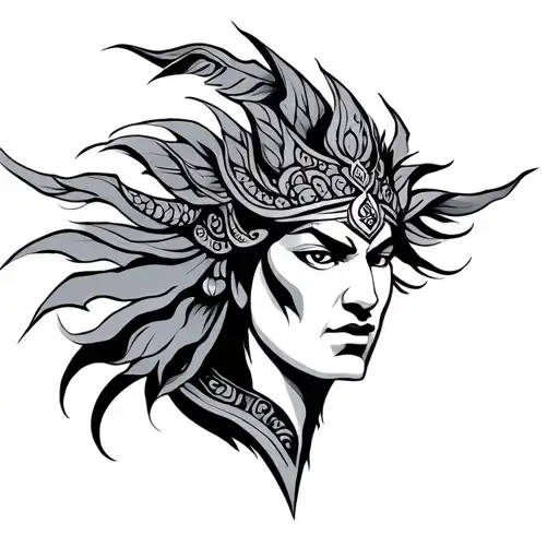 Karna tattoo design idea