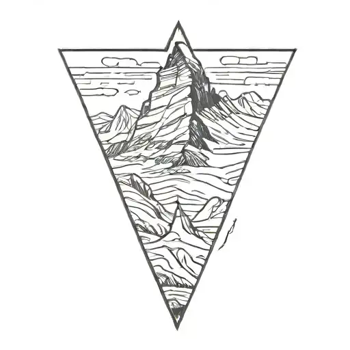 matterhorn mountain tattoo design idea