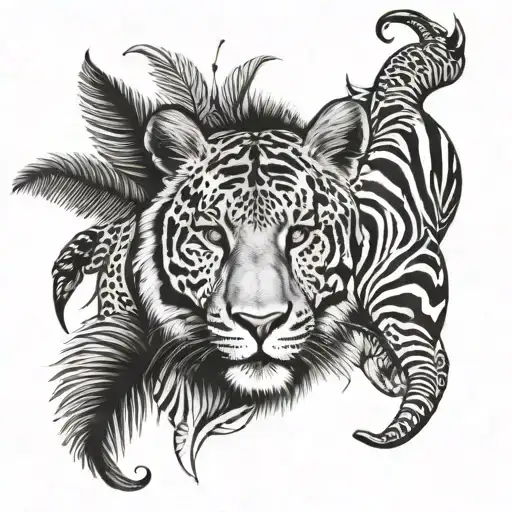 Safari tattoo design idea