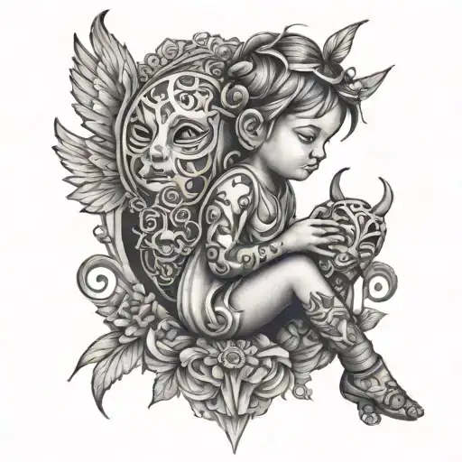 inner child tattoo design idea