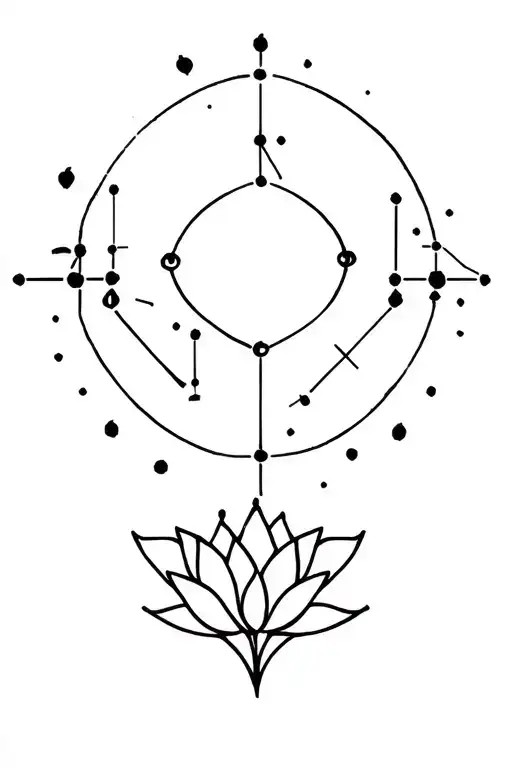 constellation of aries, Scorpio sign, lotus flower tattoo design idea