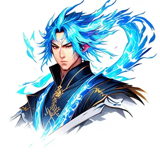 Raiden Shogun Genshin Impact Electro tattoo design idea