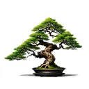 half dead bonsai tree tattoo design idea