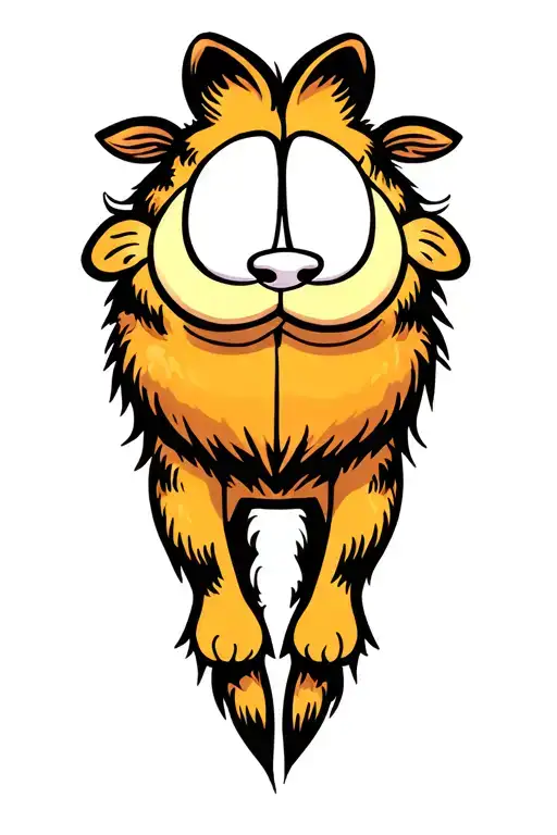 garfield scratch calf tattoo design tattoo design idea