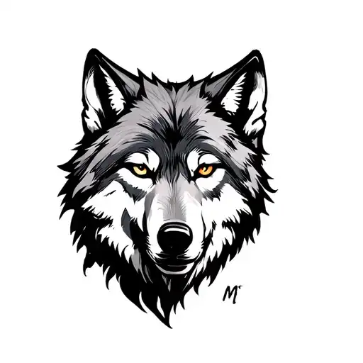 Lone Wolf tattoo design idea
