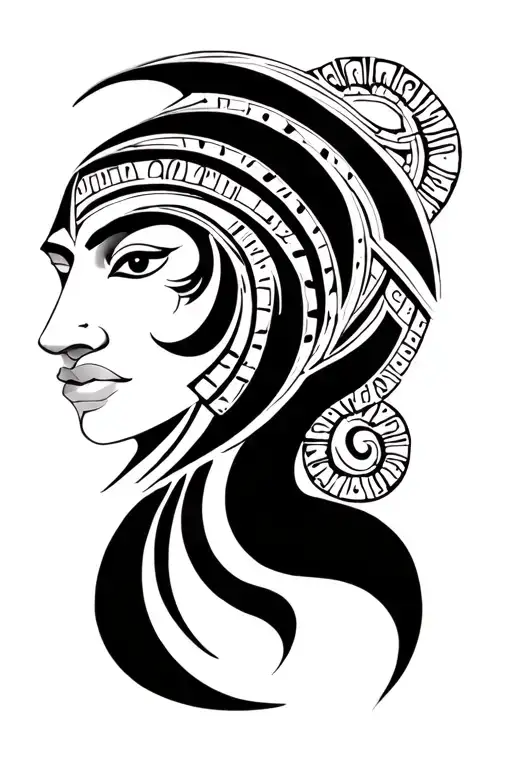 assyrian style tattoo design idea