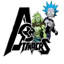 rick and morty, metallica, dragon ball z, each member of the avengers logo sleeve tattoo design idea