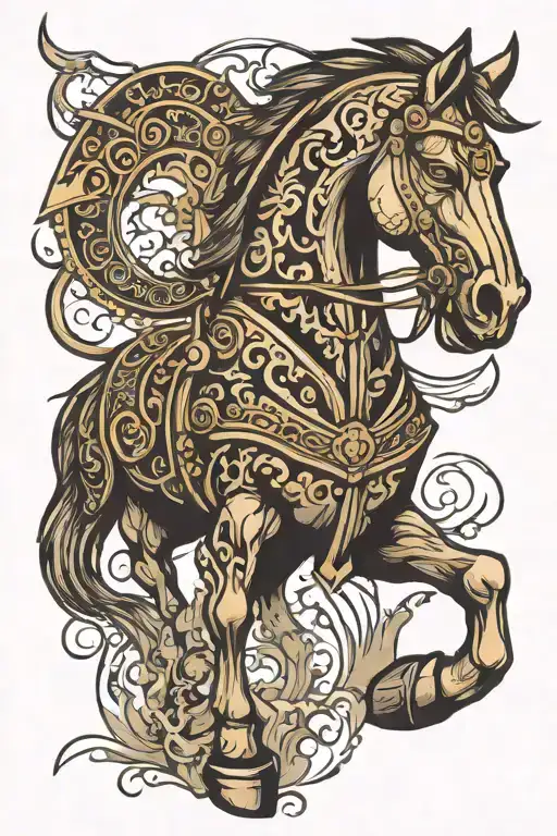 Trojan horse tattoo design idea