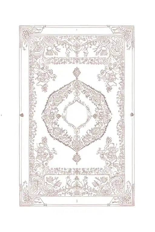 Persian carpet tattoo design idea