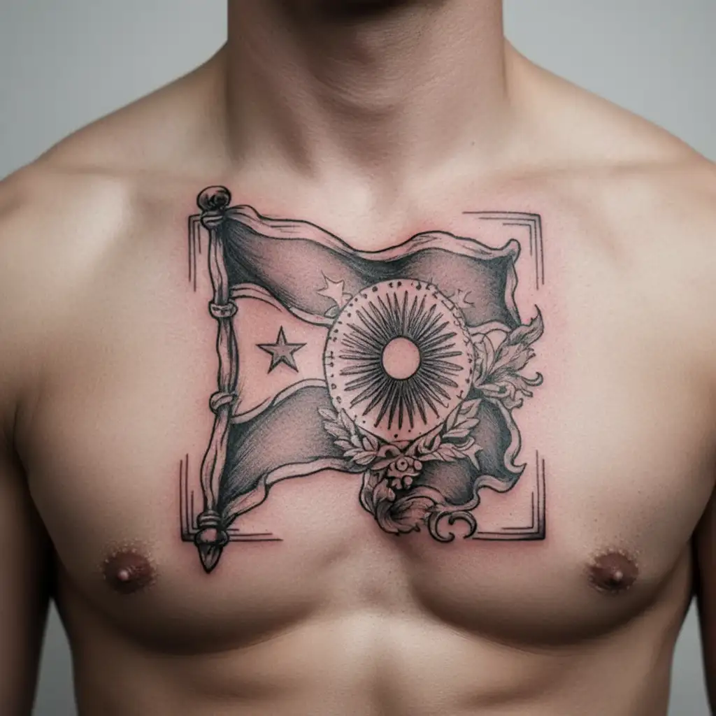 filipino flag tattoo design idea