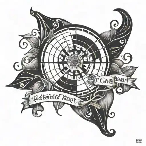 bullseye made with ink and the text "Memento Mori" tattoo design idea