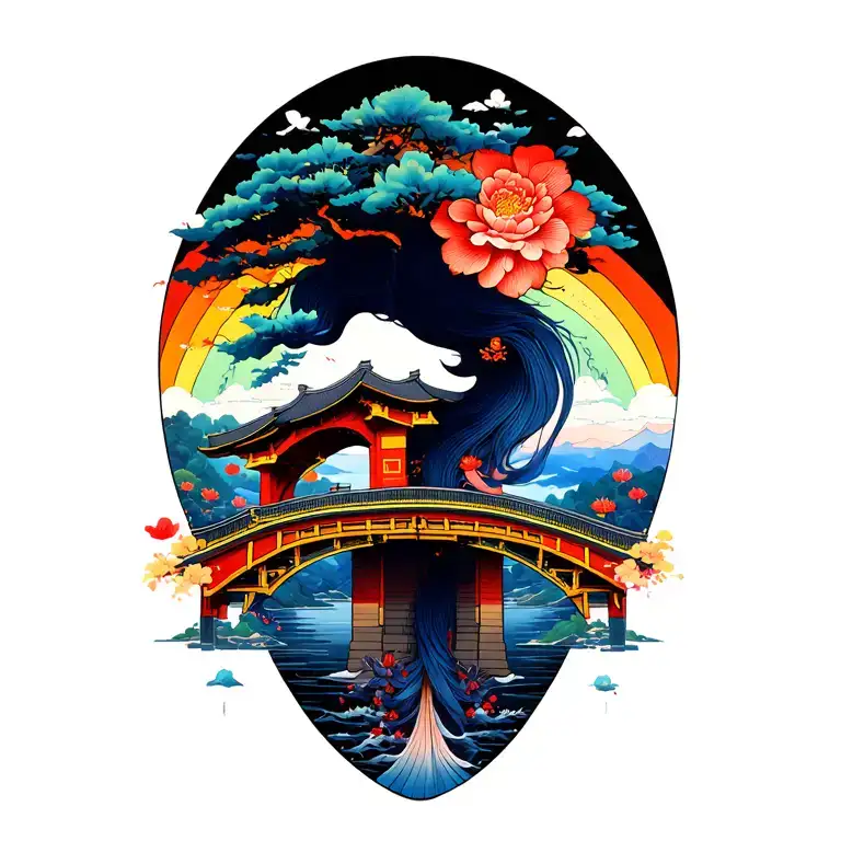 Rainbow Bridge tattoo design idea