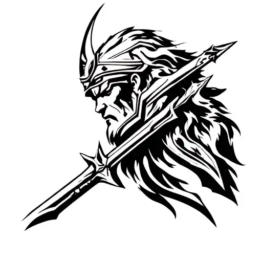 ares god of war tattoo design idea