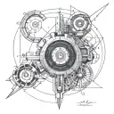 schematic of wheatley from Portal 2  tattoo design idea