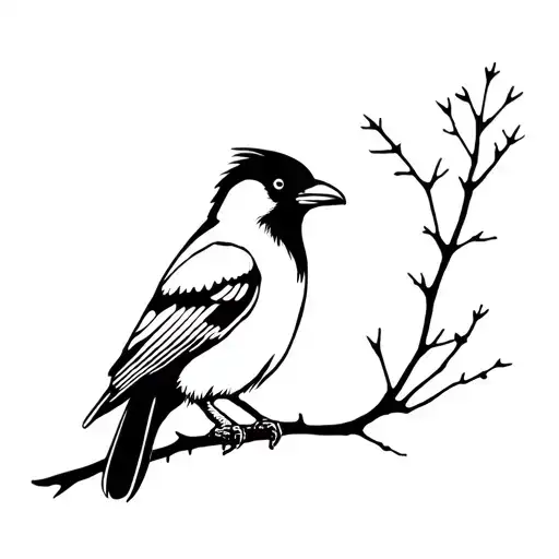 2 Magpie tattoo design idea