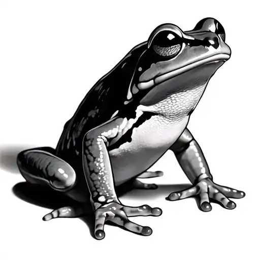 Realistic tree frog  tattoo design idea