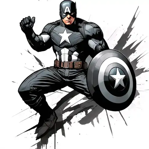 Captain America tattoo design idea