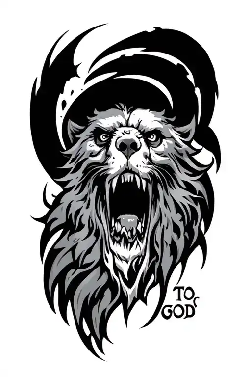glory to god tattoo design idea