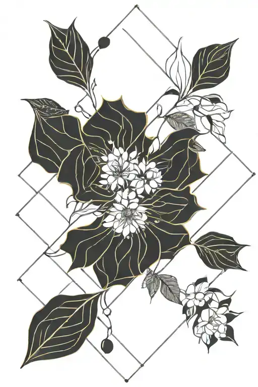  phrase " life is not about waiting for the storm to pass it is about learning how to dance in the rain" with flowers tattoo design idea