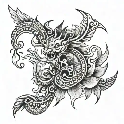 black and grey indonesian tattoo design tattoo design idea