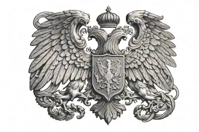 Vladimir Putin with a double-headed eagle tattoo design idea