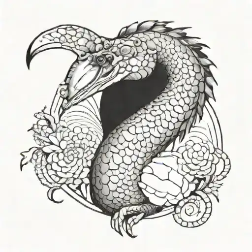 Dodo, fantasy, realistic tattoo, extinction tattoo design idea