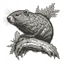 Groundhog tattoo design idea