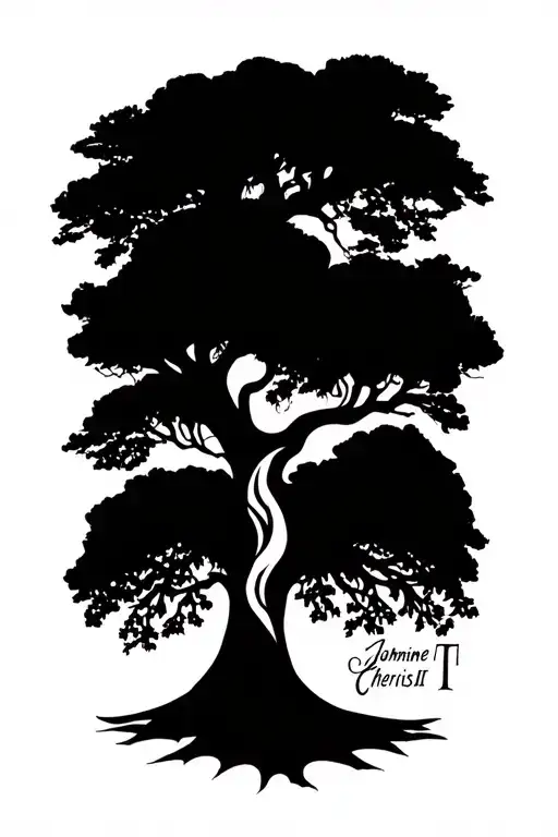 "Jazmine/JohnIII/Cherish" African Tree of Life T tattoo design idea