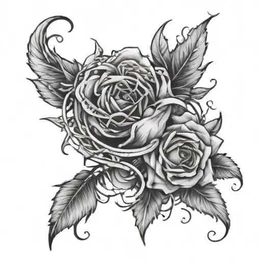 brother and sister tattoo dark vibes  sketch symbolic tattoo design idea