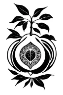 forbidden fruit tattoo design idea