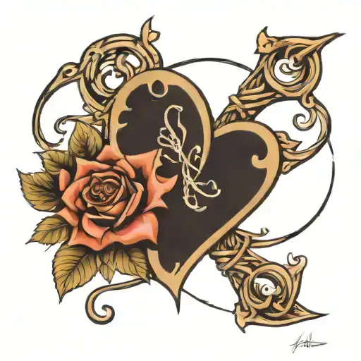 forever & always symbol intertwined tattoo design idea