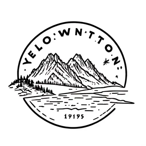 yellowstone national park tattoo design idea