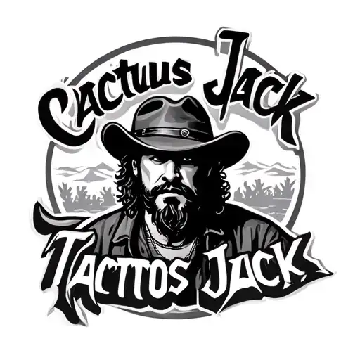 cactus jack rapper logo incorporated tattoo design idea
