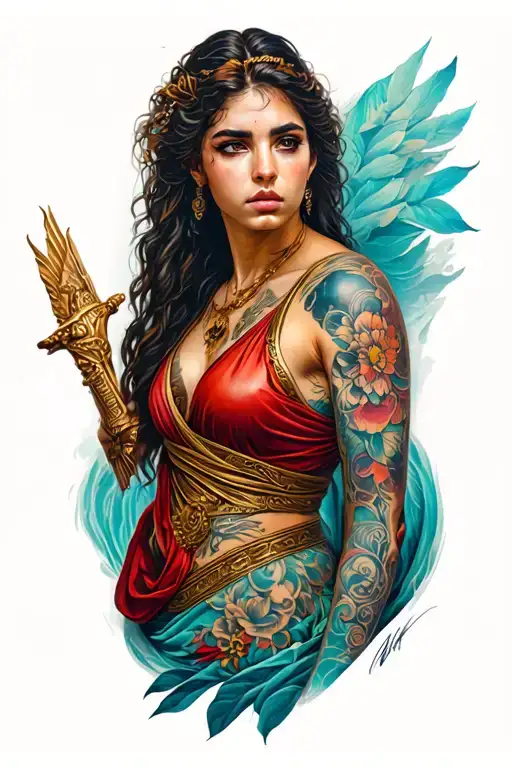 , Posiedon, Strong, tattoo design idea