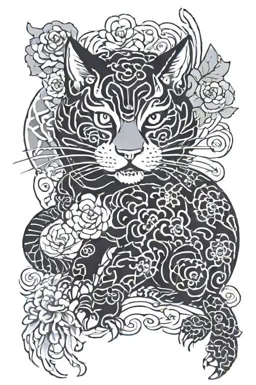 Meow tattoo design idea