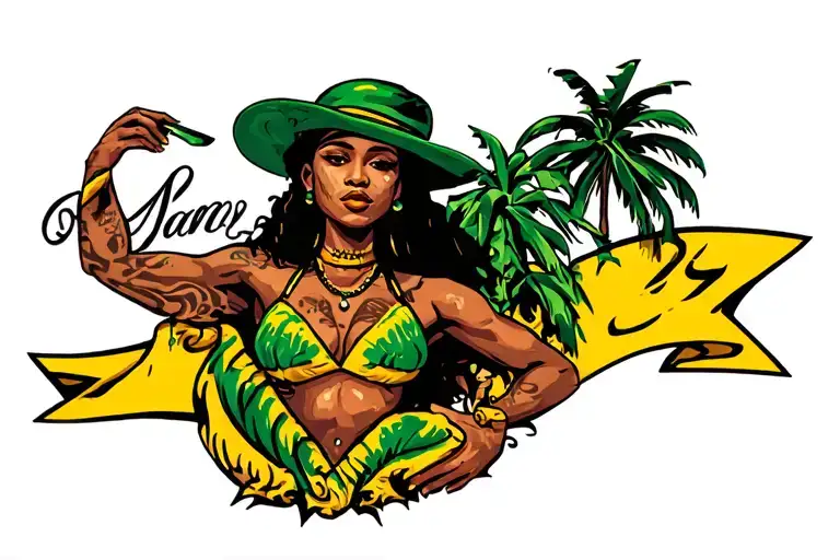 Jamaica tattoo design idea