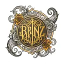 lower back tramp stamp with bring me the horizon logo in middle  tattoo design idea