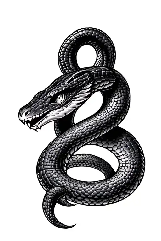 snake dagger tattoo design idea