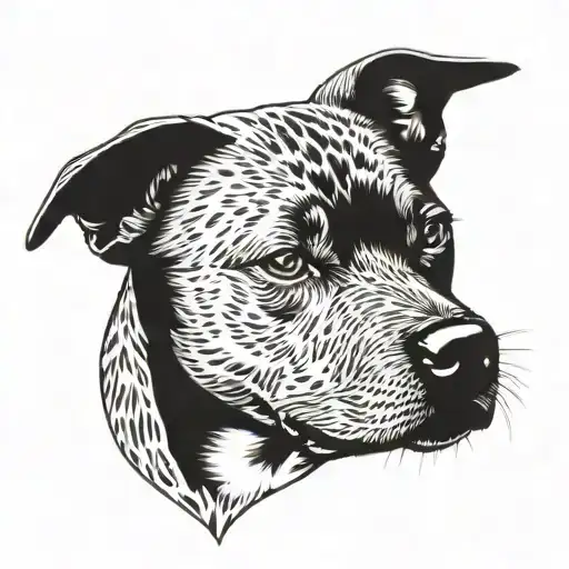 American Staffordshire Terrier tattoo design idea