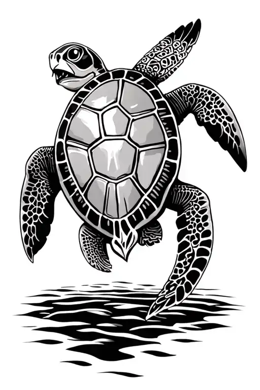 sea turtle egypt style tattoo tattoo design idea