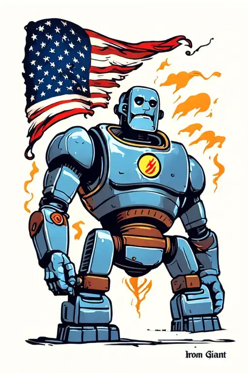 the iron giant tattoo design idea