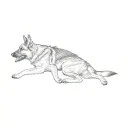 a german shepherd dog tattoo design idea