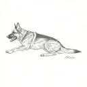 a german shepherd dog tattoo design idea
