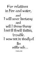 For relatives in fire and water, I will never betray and I will not throw in trouble, I swear tattoo design idea