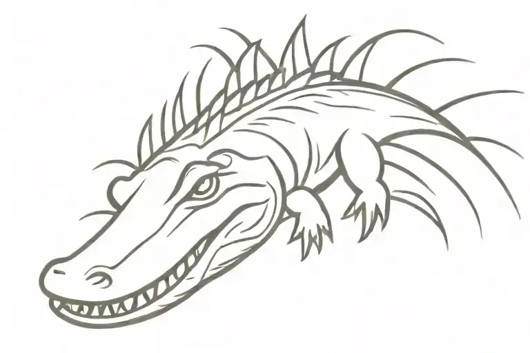 alligator sun rays tattoo design idea