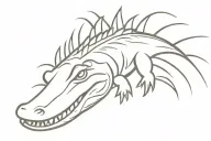alligator sun rays tattoo design idea