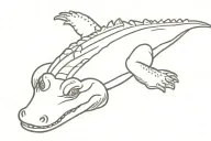 alligator sun rays tattoo design idea