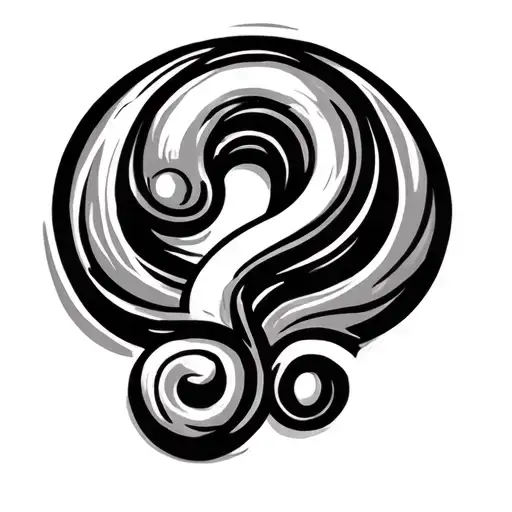 question mark minimalist tattoo design idea