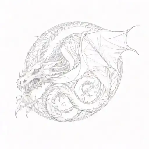 a red dragon tattoo design idea