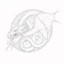 a red dragon tattoo design idea